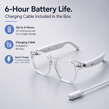 Dash S1 6 hour battery life with magnetic charging cable in the box